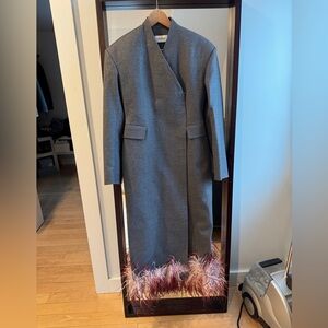 NWT 16Arlington wool and ostrich feather coat